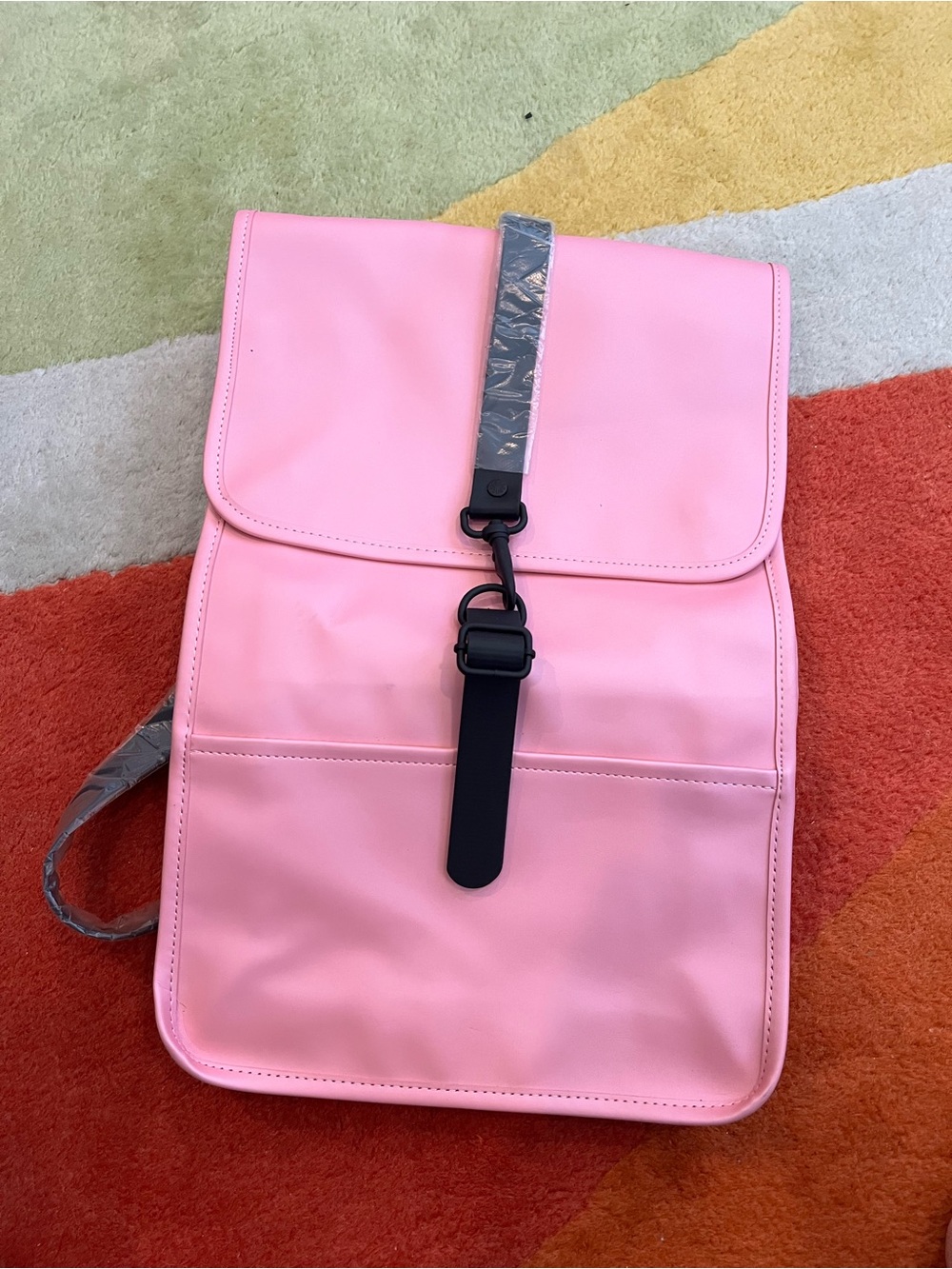 RAINS Denmark Pink Sky  Polyurethane Backpack Mini / Rucksack Daypack
